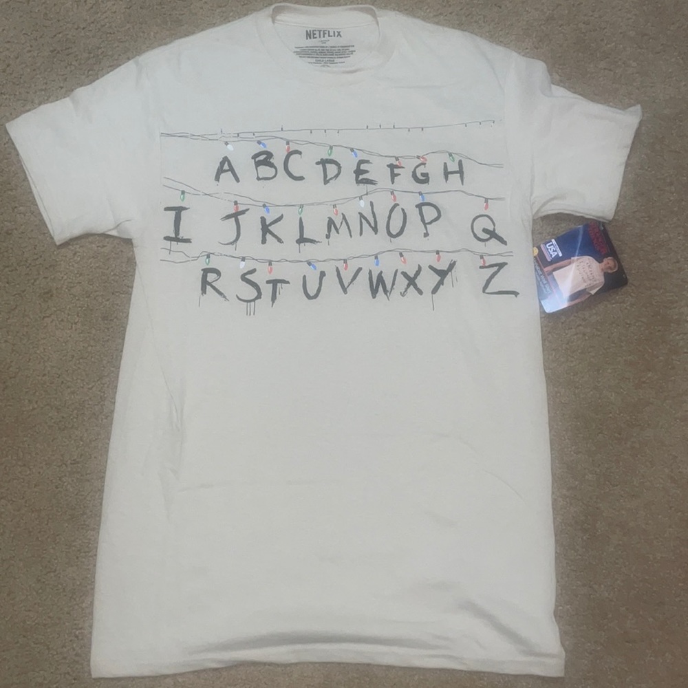 Netflix Stranger Things Alphabet Wall Shirt